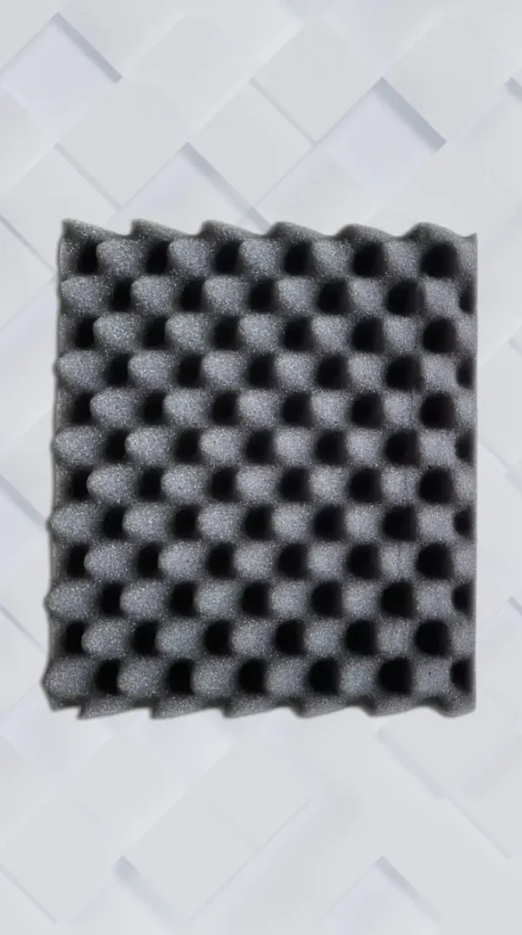 Black foam padding with egg crate design by Custom Foam Parts