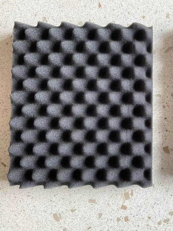 Black foam padding with egg crate design